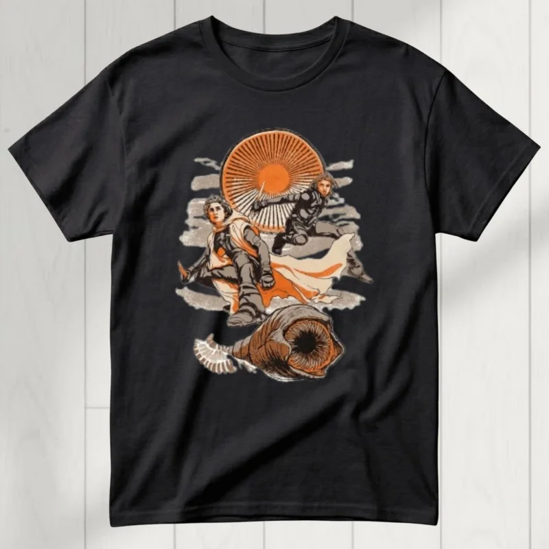 

Vintage Dune 1965 DUNE Sic fi fan Gift t shirt 100% cotton printed tee Short-sleeve Graphic clothes All size Tops S-6XL
