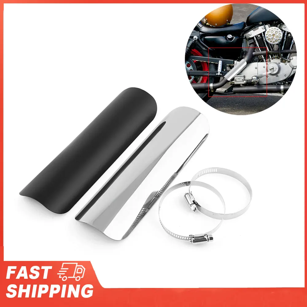 

Universal Motorcycle Exhaust Pipe Heat shield Muffler Staight Cover