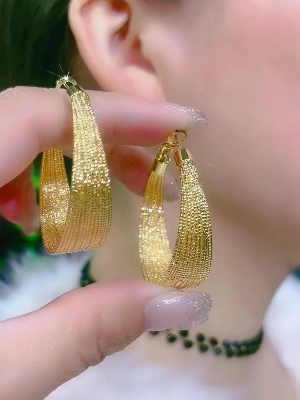 

Gold Large Circle Premium Circle Earrings