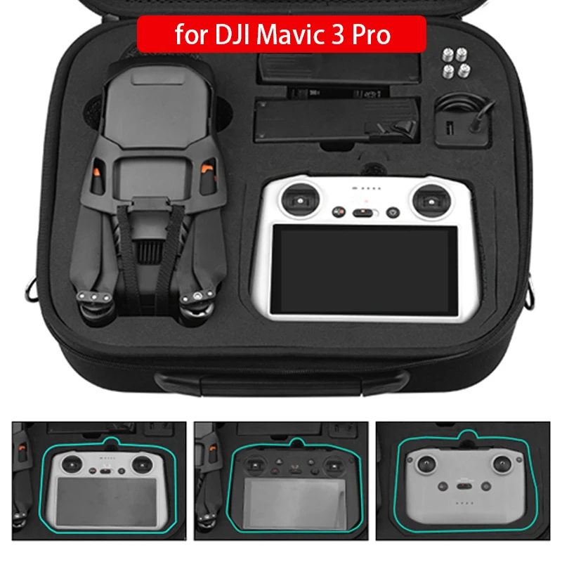 Storage Bag for DJI Mavic 3 Pro Drone Carrying Case RC-N1/RC Pro Remote Handbag Portable Safety Nylon Crossbody Accessories