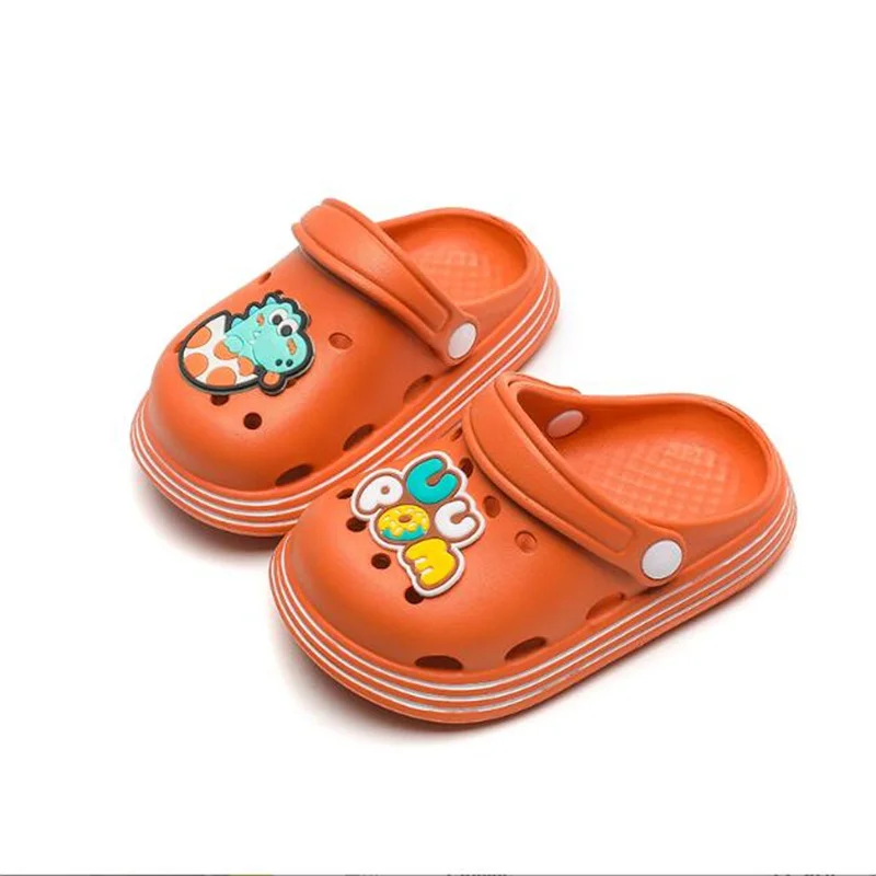 Children\'s Rubber Mules Beach Slippers Summer Cartoon Soft Clogs Toddler Sandals for Kids Girls And Boys 2-10 year Garden Shoes