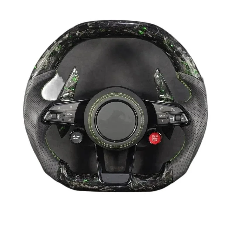 Factory Hot Sale Carbon Fiber Steering Wheel With Start Button Fit R