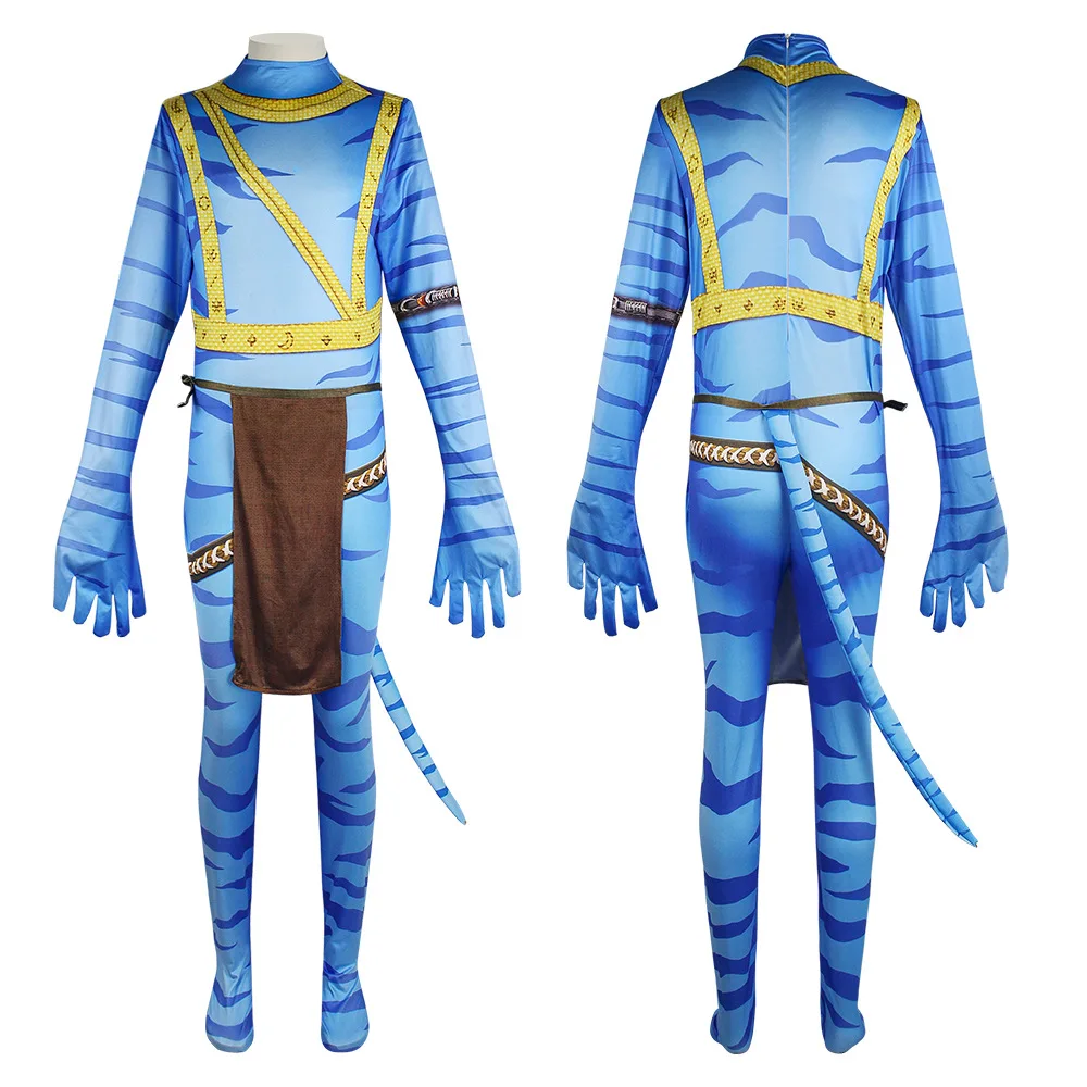 Avatar Costume for Kids Cosplay Alien Children Boy and Girl Avatar The Way of Water Christmas Halloween and Masquerade Party