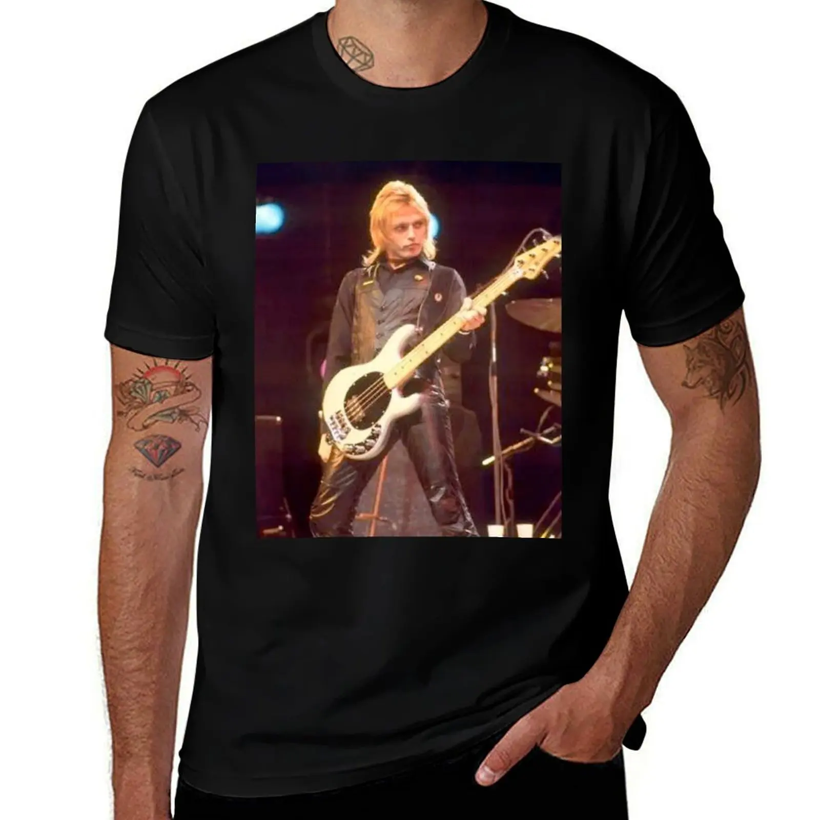 

Ben Orr in Leather T-Shirt for a boy oversized graphic tee clothes cotton graphic tees t shirts for men graphic