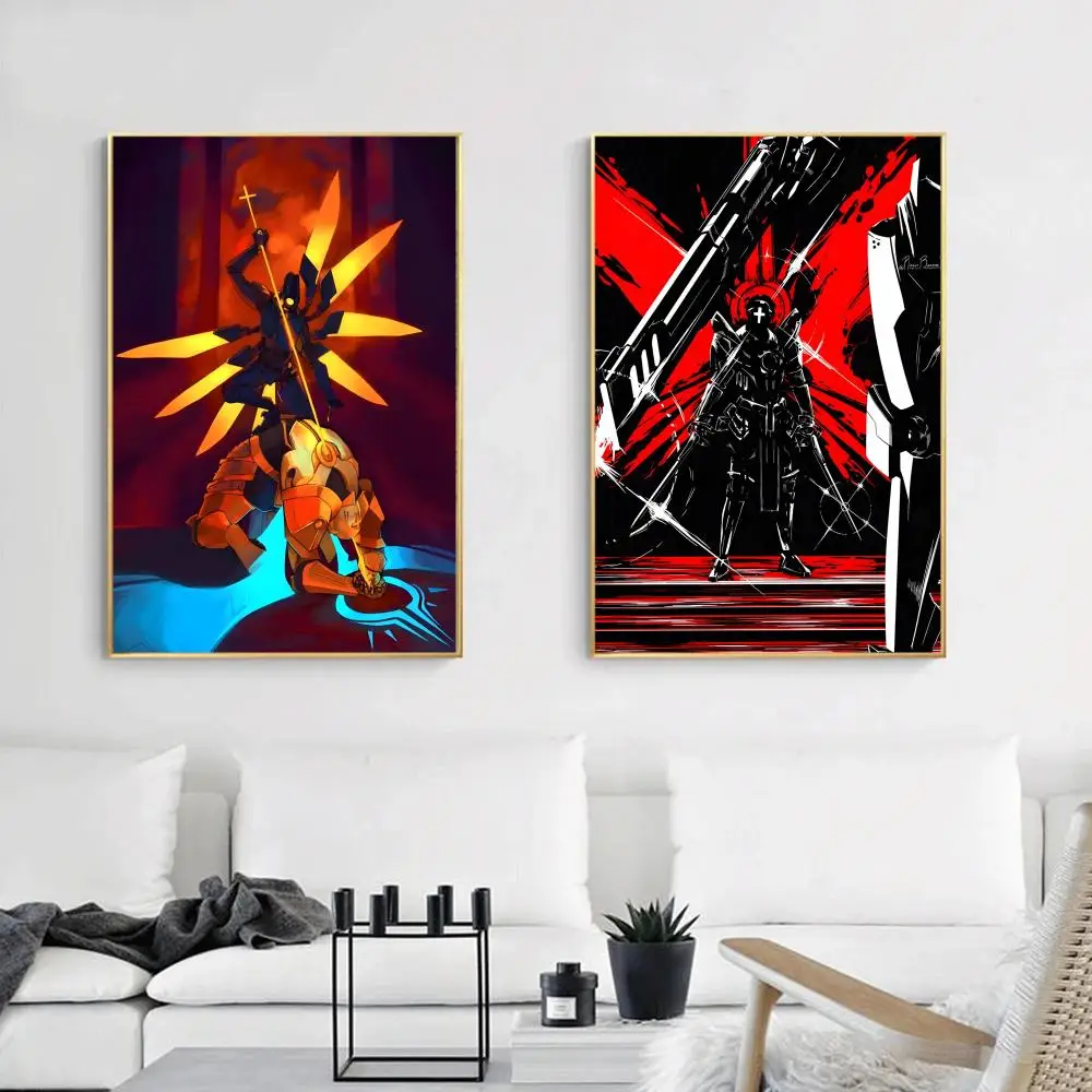 Стимулируйте игровой плакат U-ULTRAKILL, прочная картина, холст, настенный подвесной домашний DIY украшение, художественная роспись, эстетическая водонепроницаемая