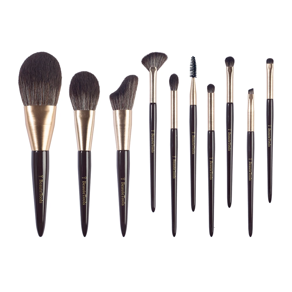 

Профессиональные вегетарианские синтетические волосы с деревянной ручкой, набор кистей для макияжа глаз с пудрой