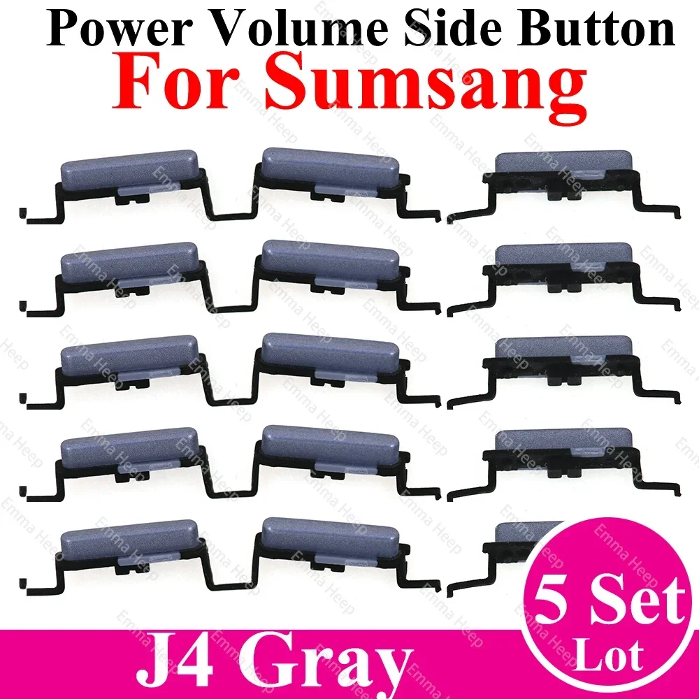 5pcs Volume Power Button Side Key For Samsung J2 Prime J3 J4 Plus J5 J7Power Volume On Off Up Down Housing Side Keys Repair Part