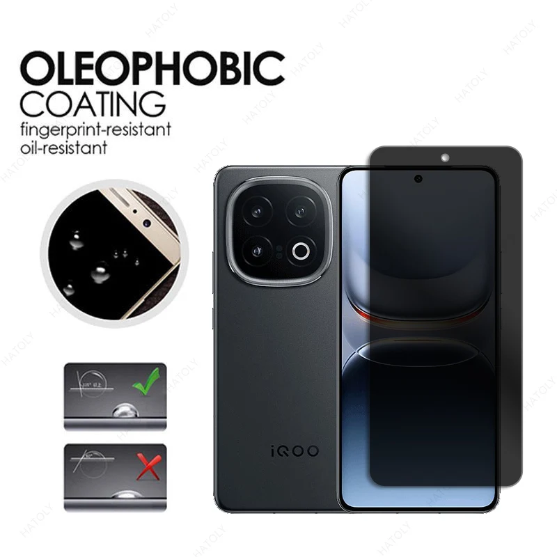 Privacy Screen Protector For vivo iQOO 13 Anti Glare Tempered Glass For vivo iQOO 13 Camera Protector Anti-spy Glass For iQOO 13