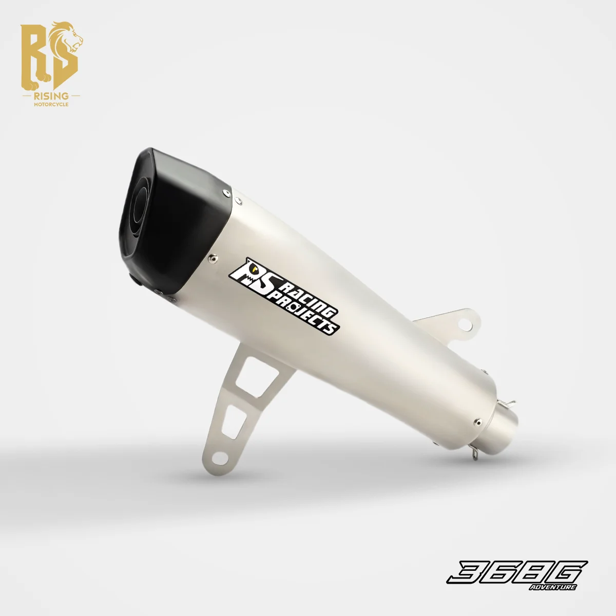 RS For ZONTES 368G 368K 368E Motorcycle Exhaust Pipe Full System Position Connection Pipe Side Exhaust Muffler Has Two Probes