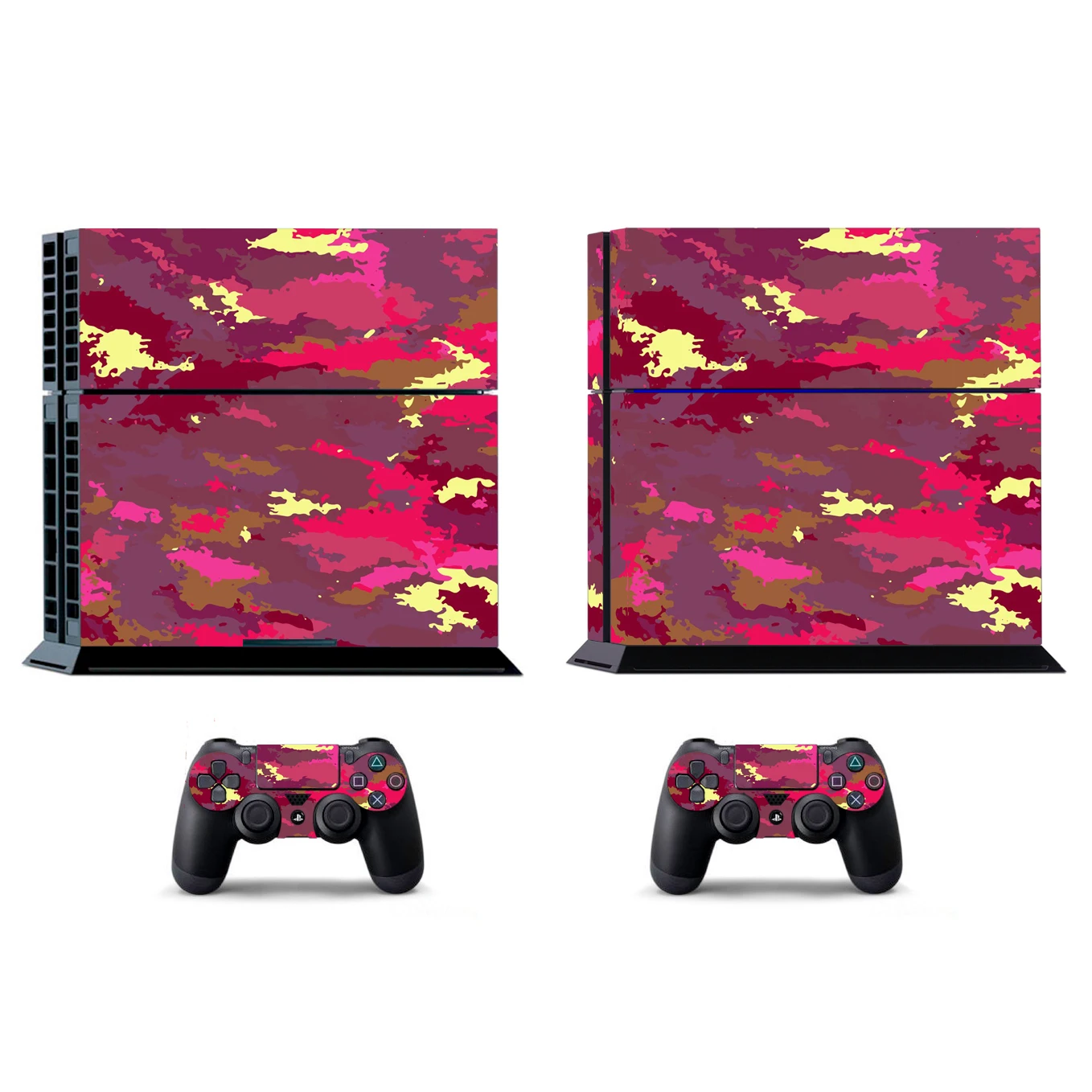 جلد الفينيل لسوني PS4 ، التمويه ، بلاي ستيشن 4 ، جلود وحدة التحكم ، 2 ، ملصق