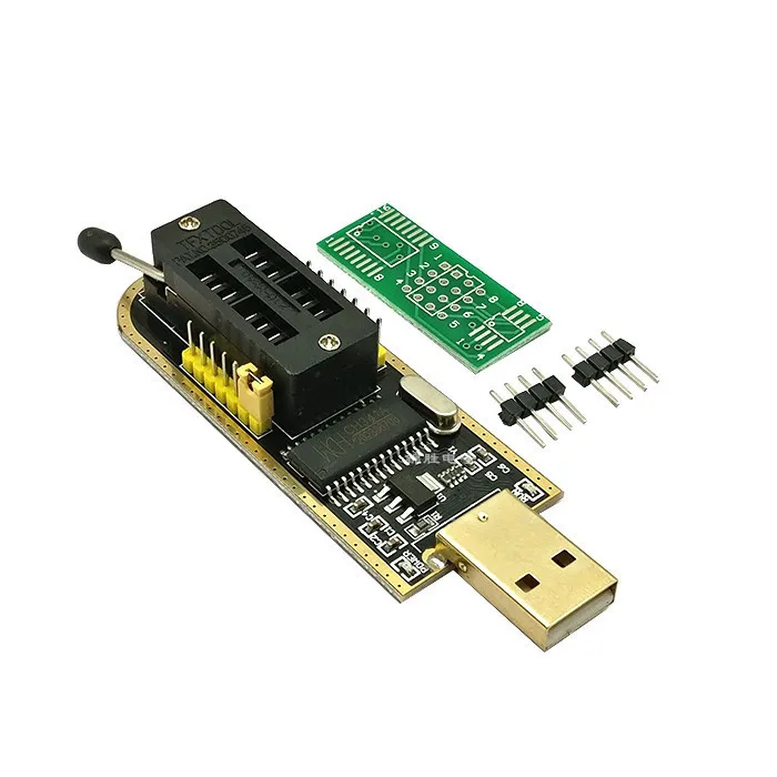 

CH341A USB BIOS Programmer Auto-Detect 24/25 Series SPI Flash - Burner for Router/Motherboard/LCD Repair with SOP8 Adapter