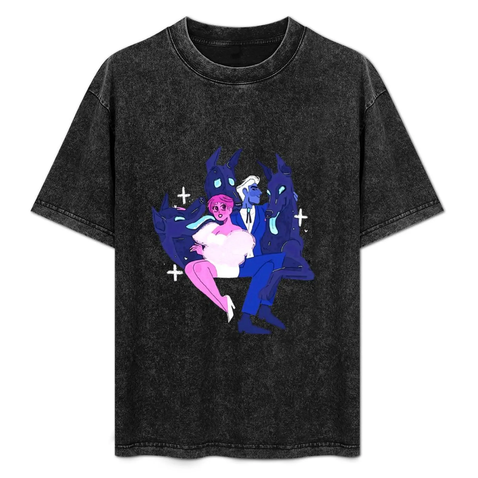 

Lore Olympus Painting Tshirt - Hades Pet Love Poster T-Shirt Big Size Loose Fit Tee Shirt