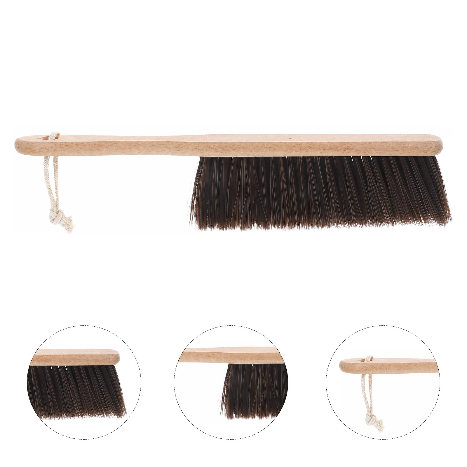 

Dust Cleaning Brush Wooden Handle Soft Bristle Antiskid Sturdy for Bed Sheet Clothes Sofa Blanket Quilt Carpet Keyboard Car