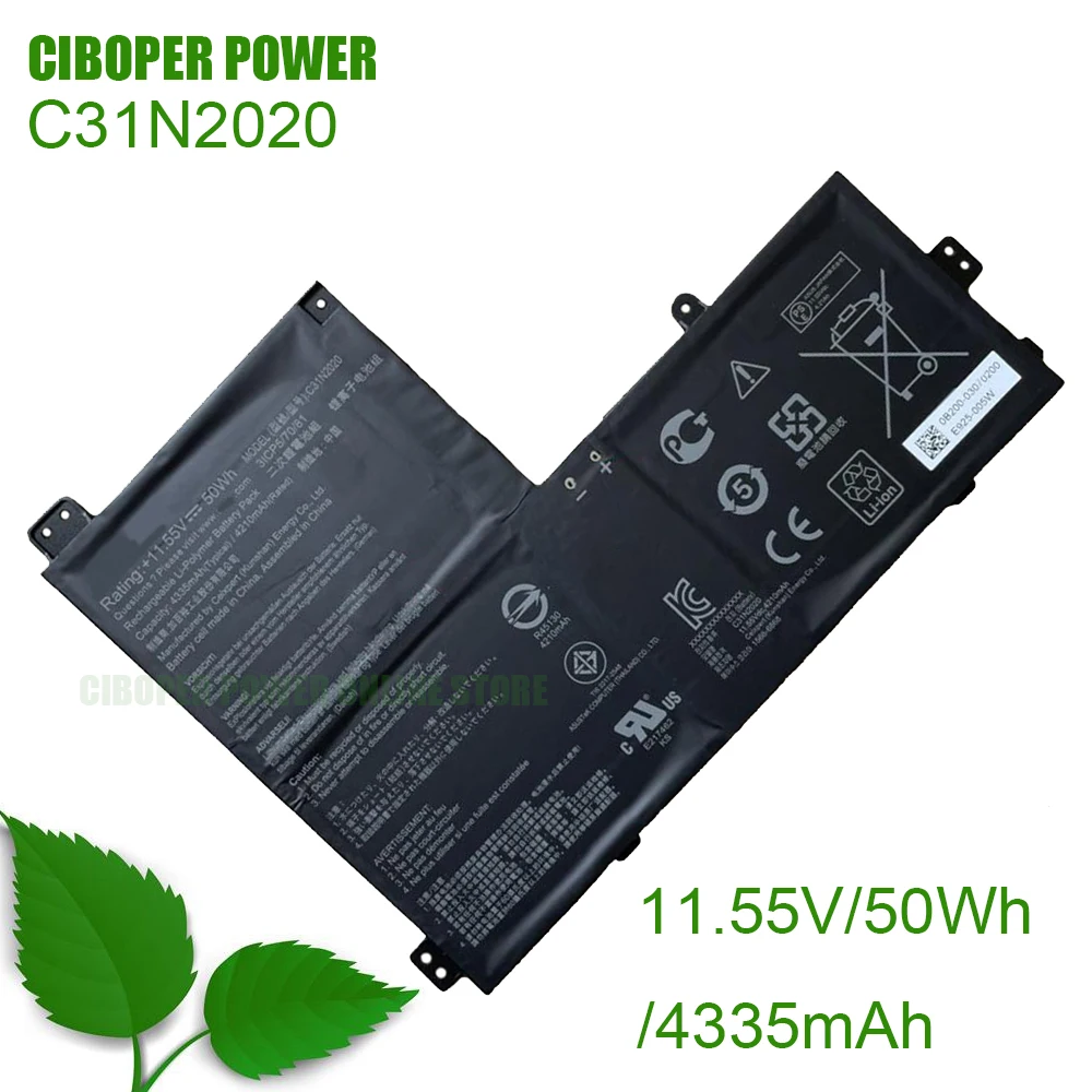 Bateria C31n2023 do Portátil de cp 11.55v 4335mah 50wh para o Caderno da Série da Aleta Cm1 Cm1400fxa-ec0046 Ec0023 Ec0022 Ec0014 de Chromebook
