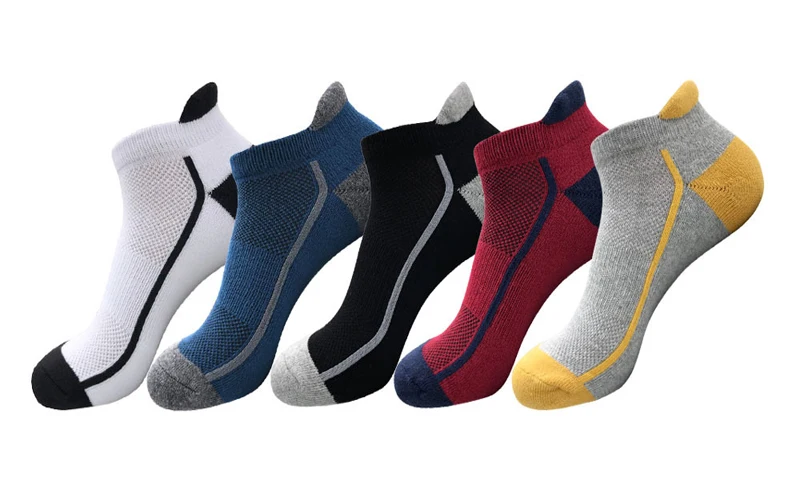 5 Paare/Los Herrensocken aus Baumwolle, Sport, Business, atmungsaktiv, Herrensocken, Meias, neu, große Größe 38-45, Größe EU38-45, hohe Qualität – Detail 5