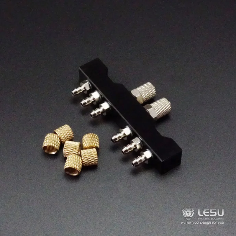 RC 1/14 Roll-off Truck Diverter Four-way Connector Diverter for Tamiya Hydraulic Excavator Loader Dump Truck Tripper DIY Parts