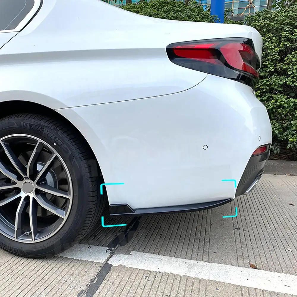 

ABS Rear Bumper Splitters Flaps Spoiler for BMW 5 Series G30 M-Tech 525i 530i 540i 2017+ Car Bumper Canard Flaps Apron Parts