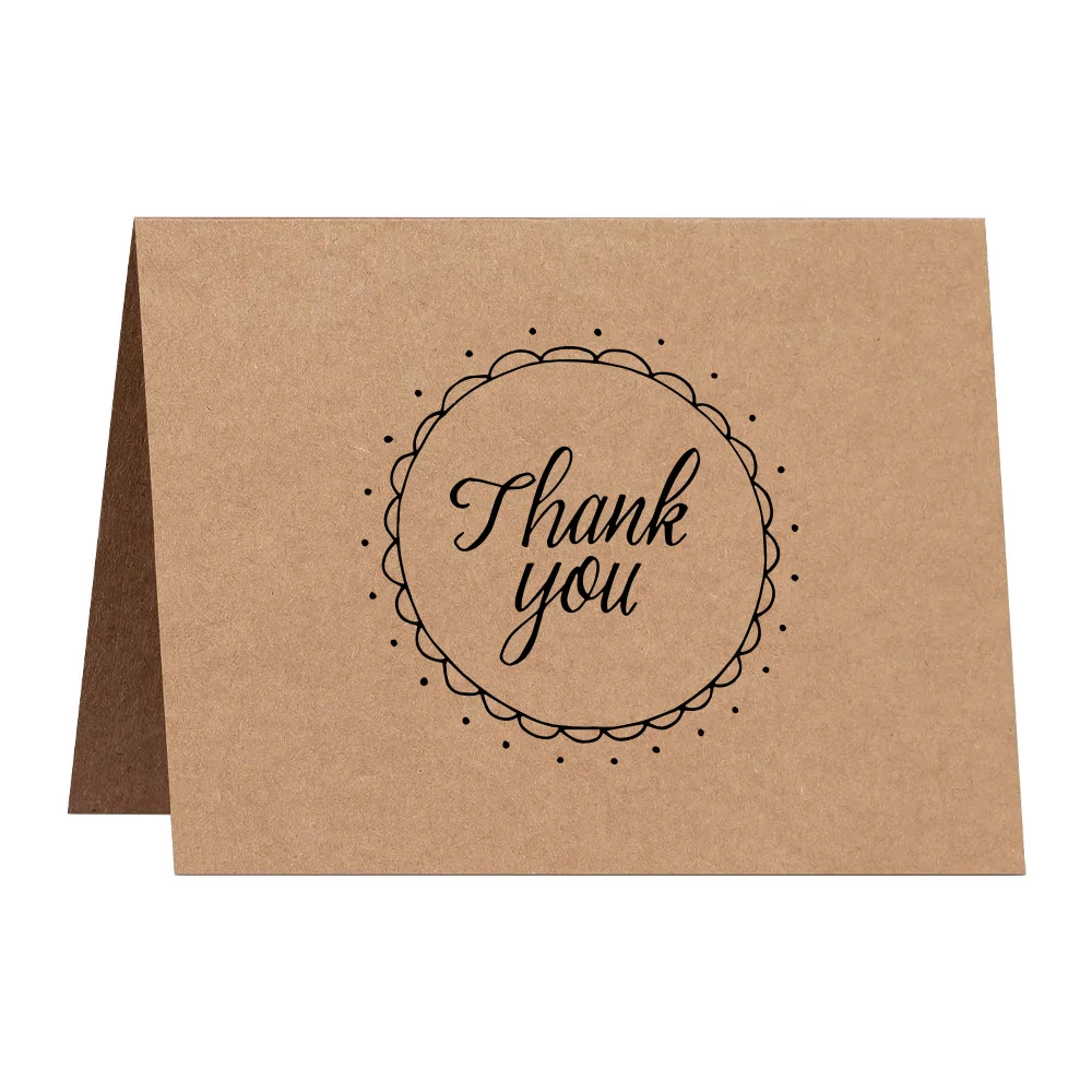 10Pcs pack Kraft Paper Thank You Card Large 4x6\'\' Business Note Cards Perfect For Graduation Baby Shower Wedding Greeting Cards