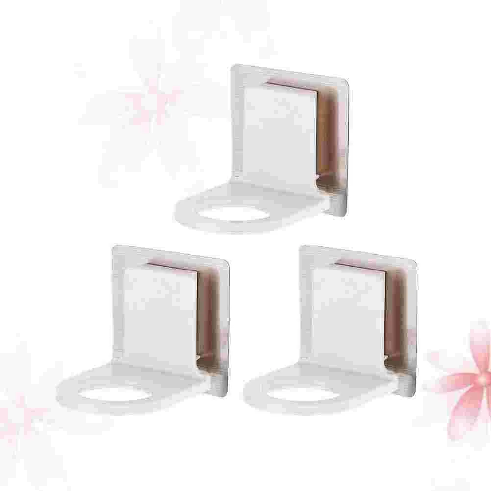 3Pcs Emulsion Bottle Storage Rack Self-Adhesive Shower Gel Bottle Holder Bottle Support Stand Suitable for 30mm White