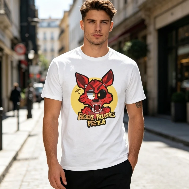 FNAF Foxy Pirate Graphic T-Shirt Unisex 100% Cotton Short Sleeve Tshirt Casual Streetwear Summer Daily Outfit 100% Cotton