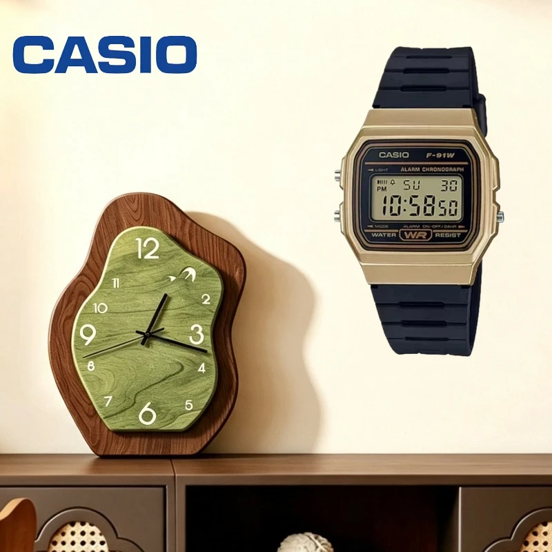 Casio F‑91W Digital Wristwatch, Compact Light Body, Multi‑Function Settings, All‑Scenario Unisex Square Watch For Work Life