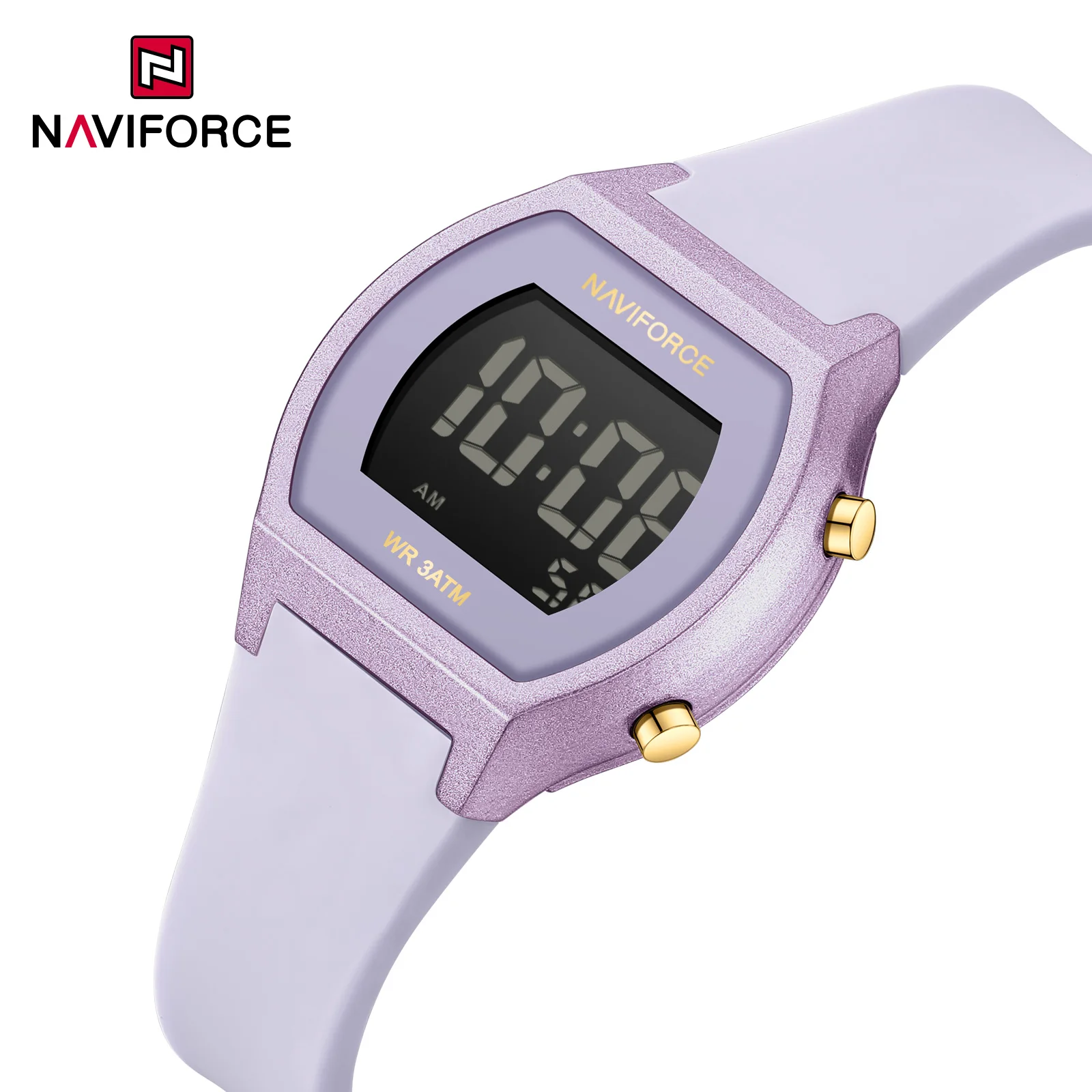 

NAVIFORCE 5064, элегантные женские электронные часы, повседневные простые водонепроницаемые силиконовые ремешки, модные женские спортивные женские цифровые часы