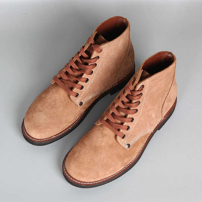 Stivali retrò Desert Boot da uomo Stivale da combattimento vintage US Navy W Stivale da lavoro ort Suola in gomma con punta tonda alla moda