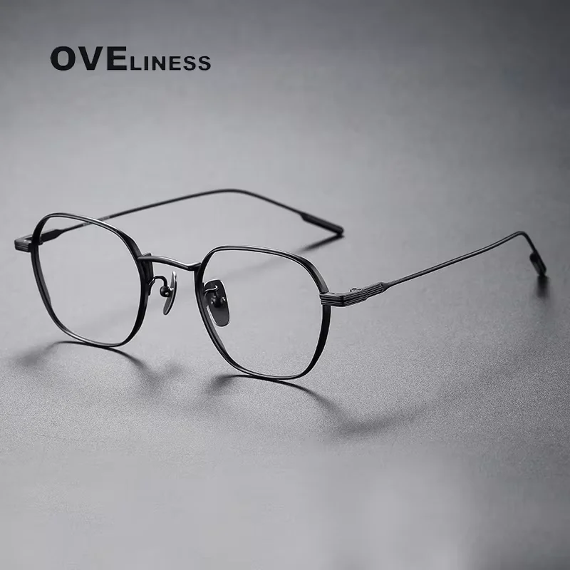 

Pure Titanium optical Glasses Frame Men Women 2025 Square Eyeglasses Frames myopia Prescription male full Eyewear spectacles