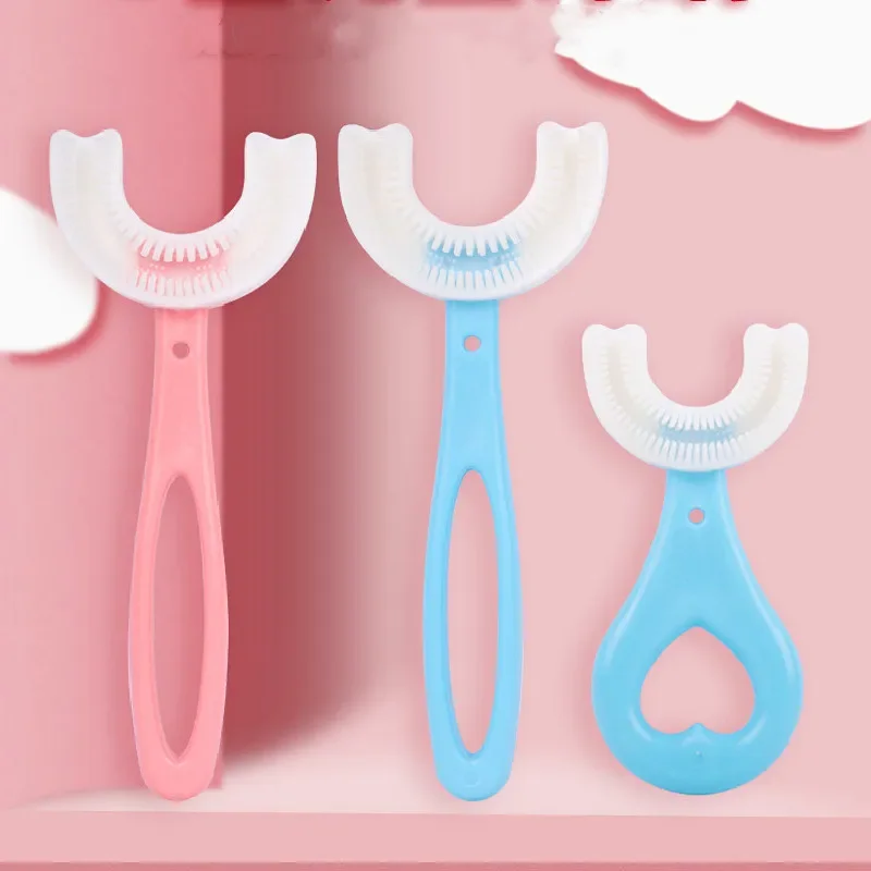 Baby Toothbrush Children 360 Degree U-shaped Child Toothbrush Teethers Soft Silicone Baby Brush Kids Teeth Oral Care Cleaning