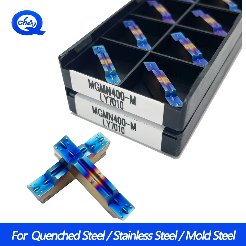 

10Pcs/Box MGMN200-G MGMN500-M Nano Blue Coated Inserts Suitable For Hardened Steel High-Hardness Steel And Other Materials
