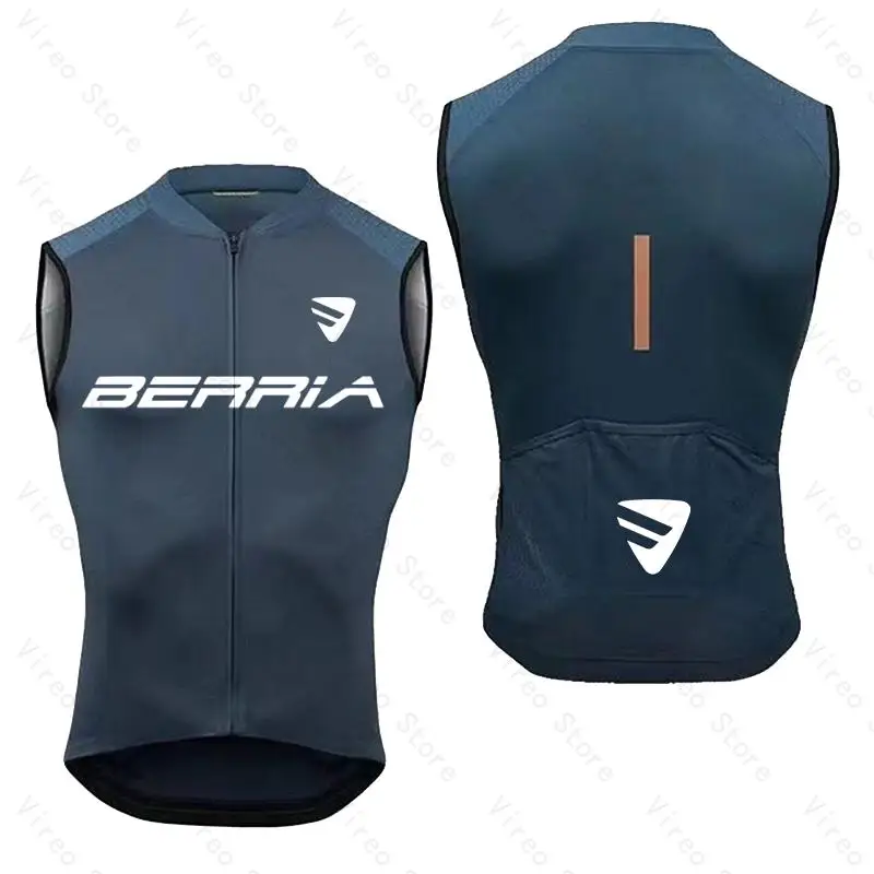 BERRIA Fahrradweste, Sport, Laufen, Straße, Berg, Herren, ärmellos, Radtrikot, Gilet, Fahrrad, atmungsaktiv, Westen, Sommer, winddicht – Detail 2