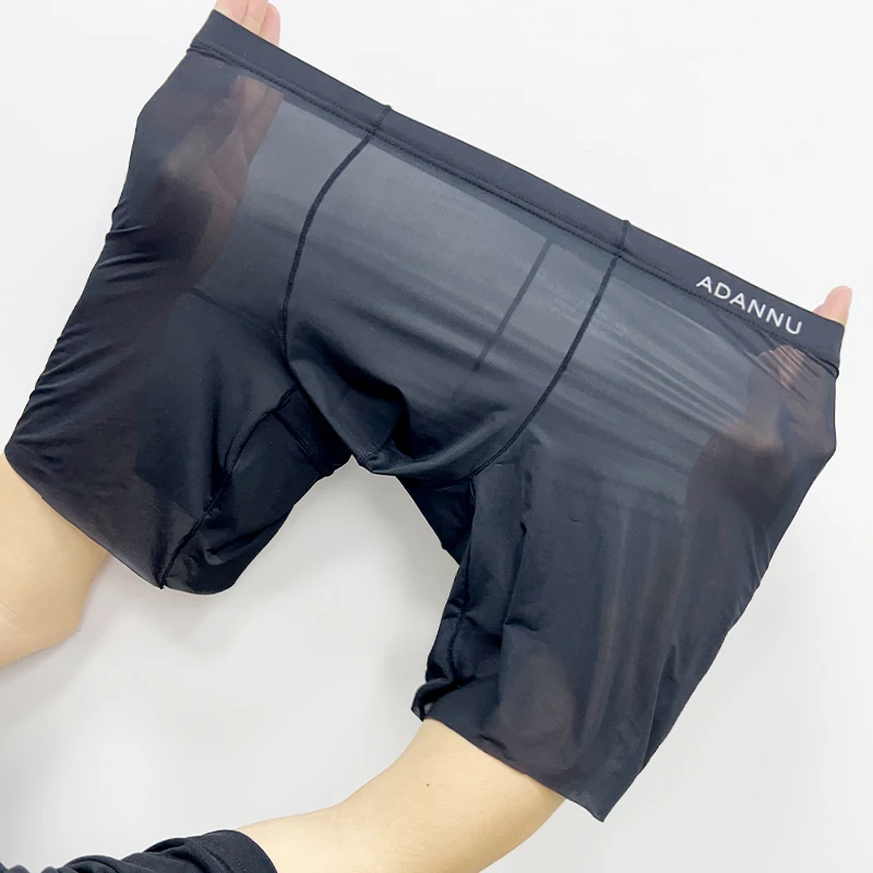 CMENIN-Boxer de dehors Transparent pour Homme, Culotte Ultra-Mince, Sous-Vêtement Respirant, Sexy, Été