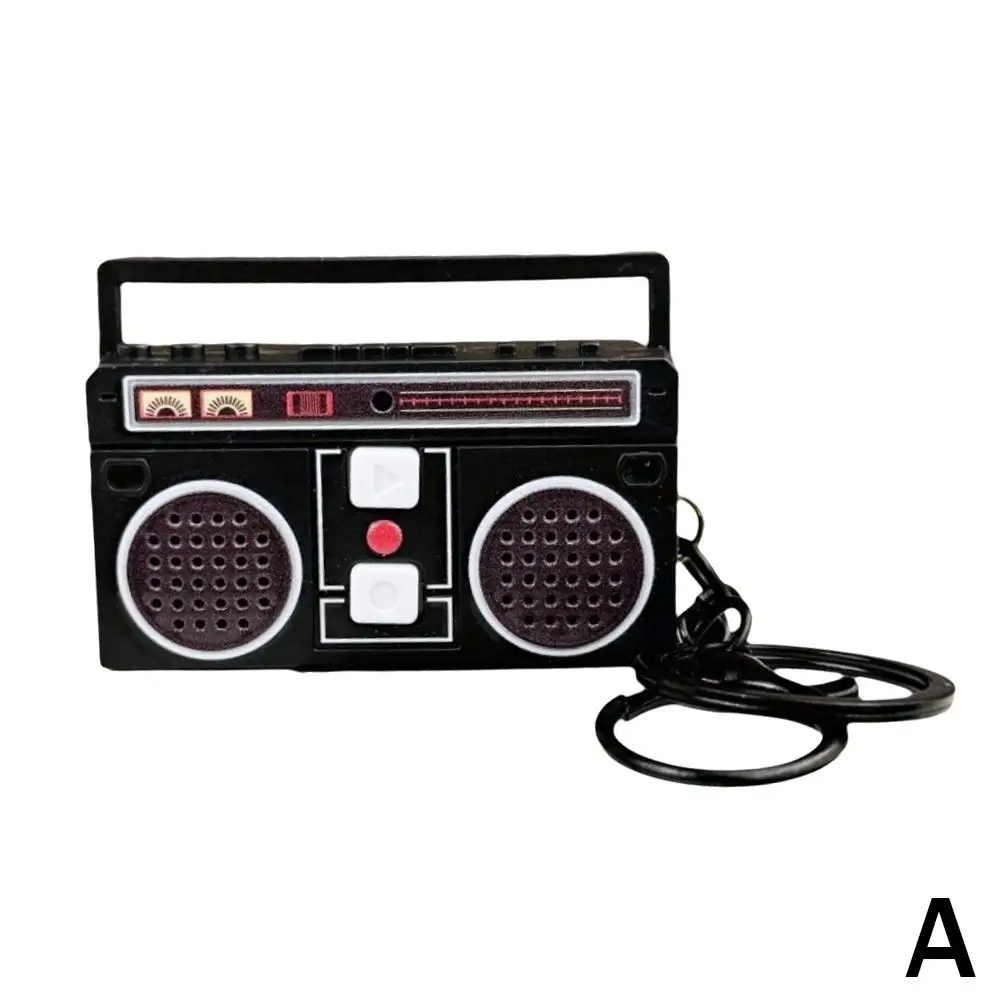 Mini Retro Radio Schlüsselbund Kann Aufzeichnen Und Spaß Spieluhr Anhänger Personalisierte Schlüsselbund Paar Geschenk Tasche Anhänger Für Girlf Y7e5