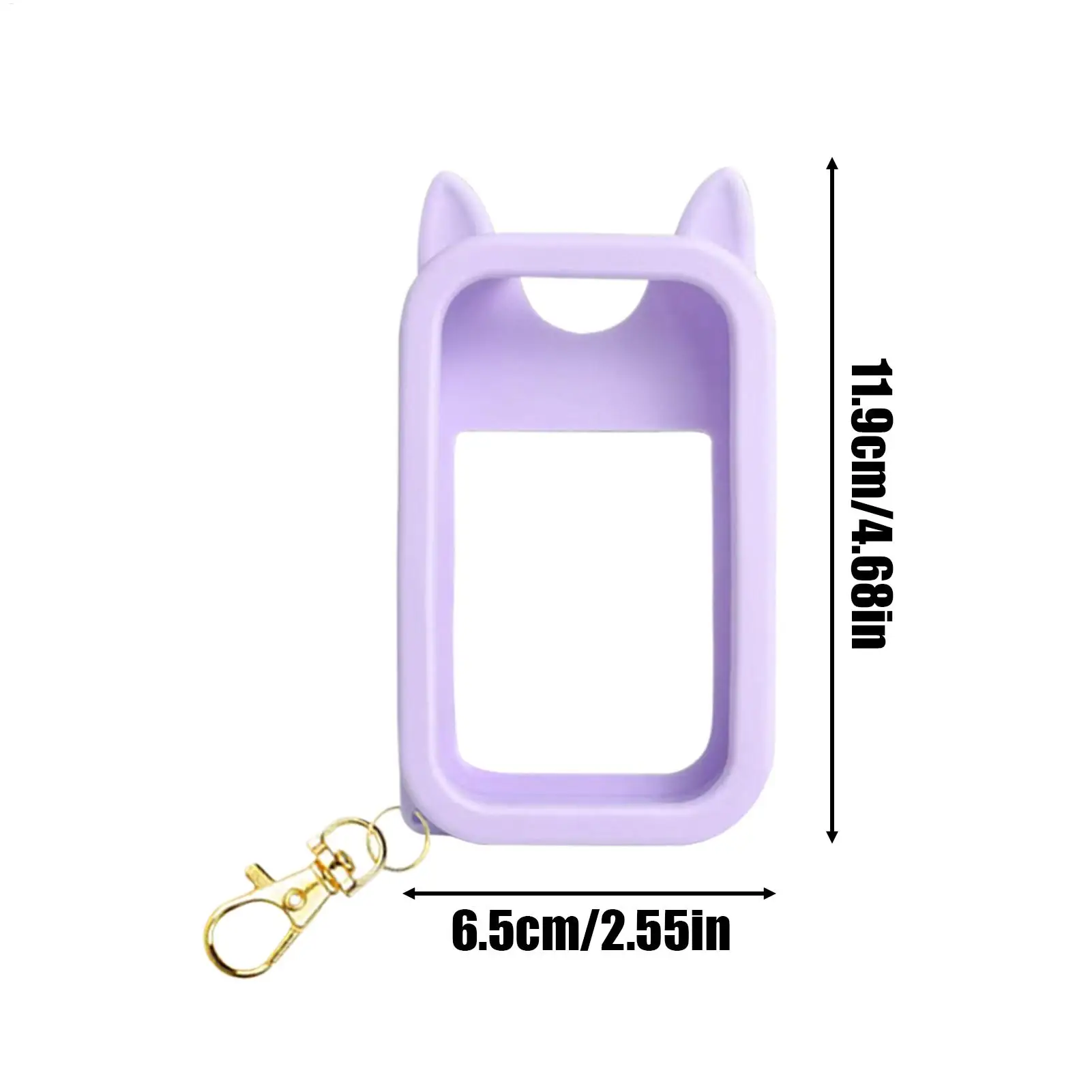 귀여운 귀 모양 실리콘 백팩 액세서리 보호 케이스 키체인 포함 손 미스트 스프레이 케이스 남성용 야외 여행 차량 해변용