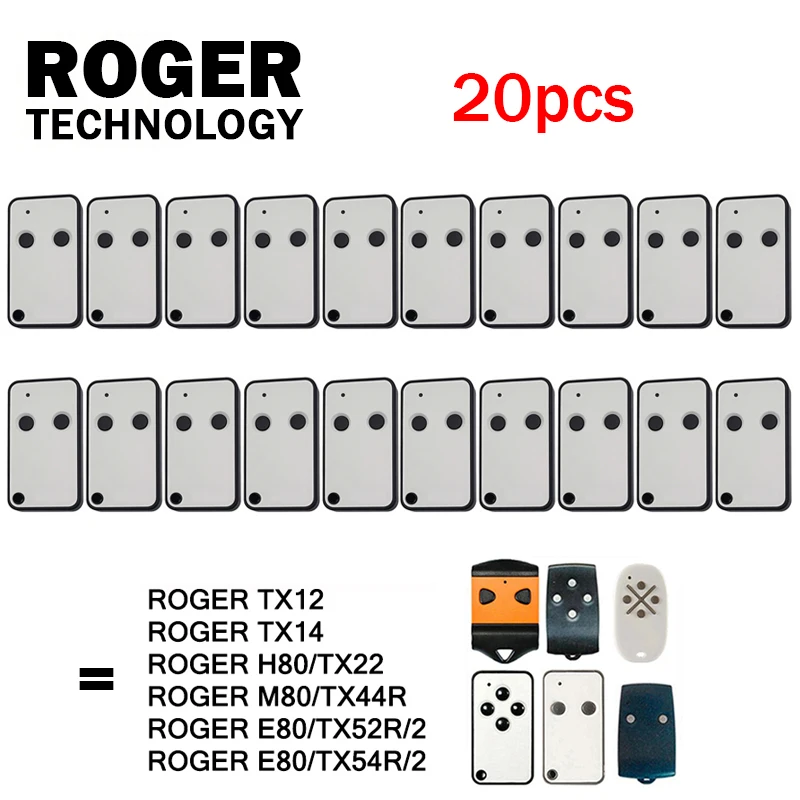 

Новый пульт дистанционного управления для гаражных ворот ROGER 433,92 МГц совместим с передатчиками команд ROGER E80 TX52R TX54R E80/TX52R/2 E80/TX54R/2