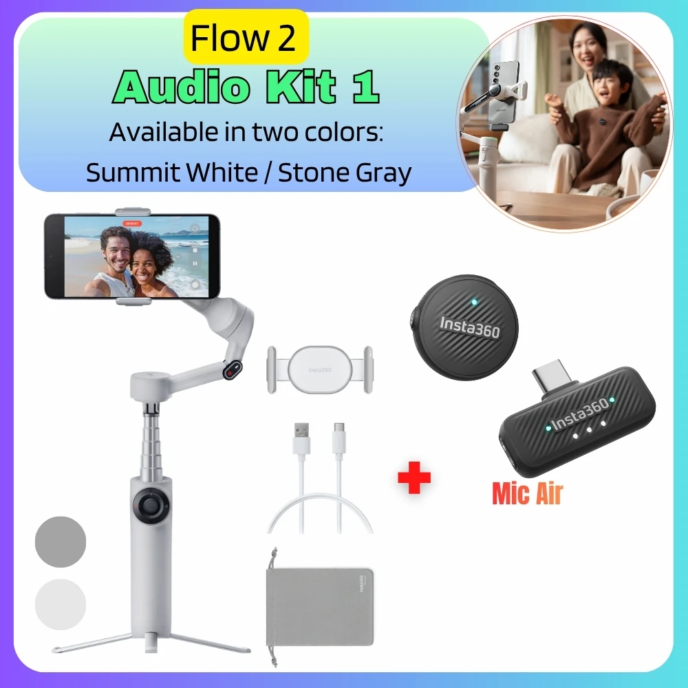 Insta360 Flow 2 Pro or Flow 2 Handheld Gimbal Stabilizer AI