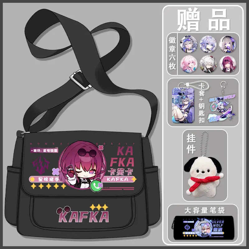 Anime Honkai: Star Rail Game Cos Sparkle Dr. Stosunek Kafka Huohuo Aventurine itp. 2024 Nowa, prosta torba na ramię unisex na prezent