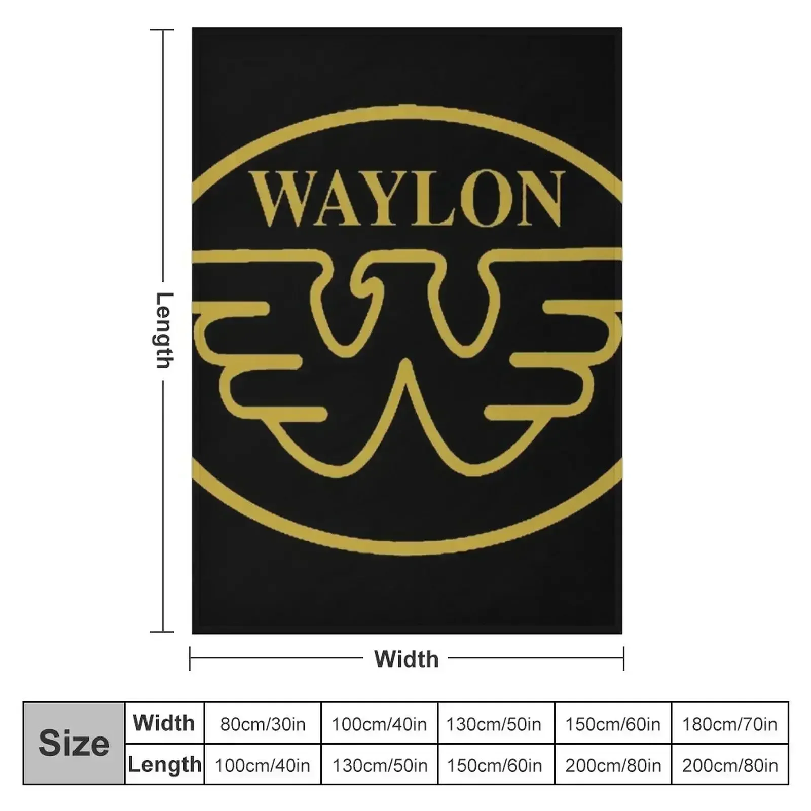 Waylon Logo Throw Blanket Travel Plaid Weighted Sofa Quilt Blankets