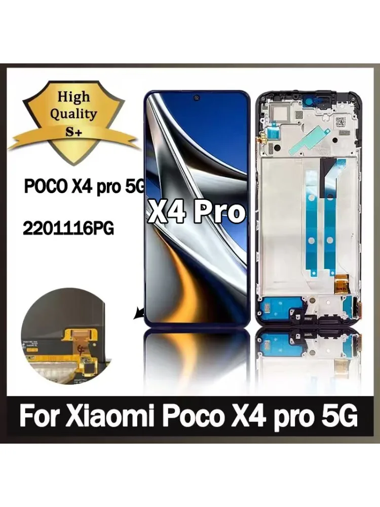 Super AMOLED dla Xiaomi Poco X4 Pro 5G 2201116 PG LCD Display Screen Touch Panel Digitizer dla Redmi Note 11E Pro LCD Frame — zdjęcie produktu 7