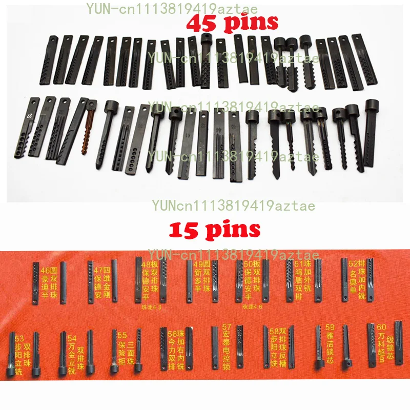 Lock Pick  60 Pins Electric Bump Key  Pick Tool 2 Batteries Door Unlock Machine Key Cutting Machine Lock Smith Tool