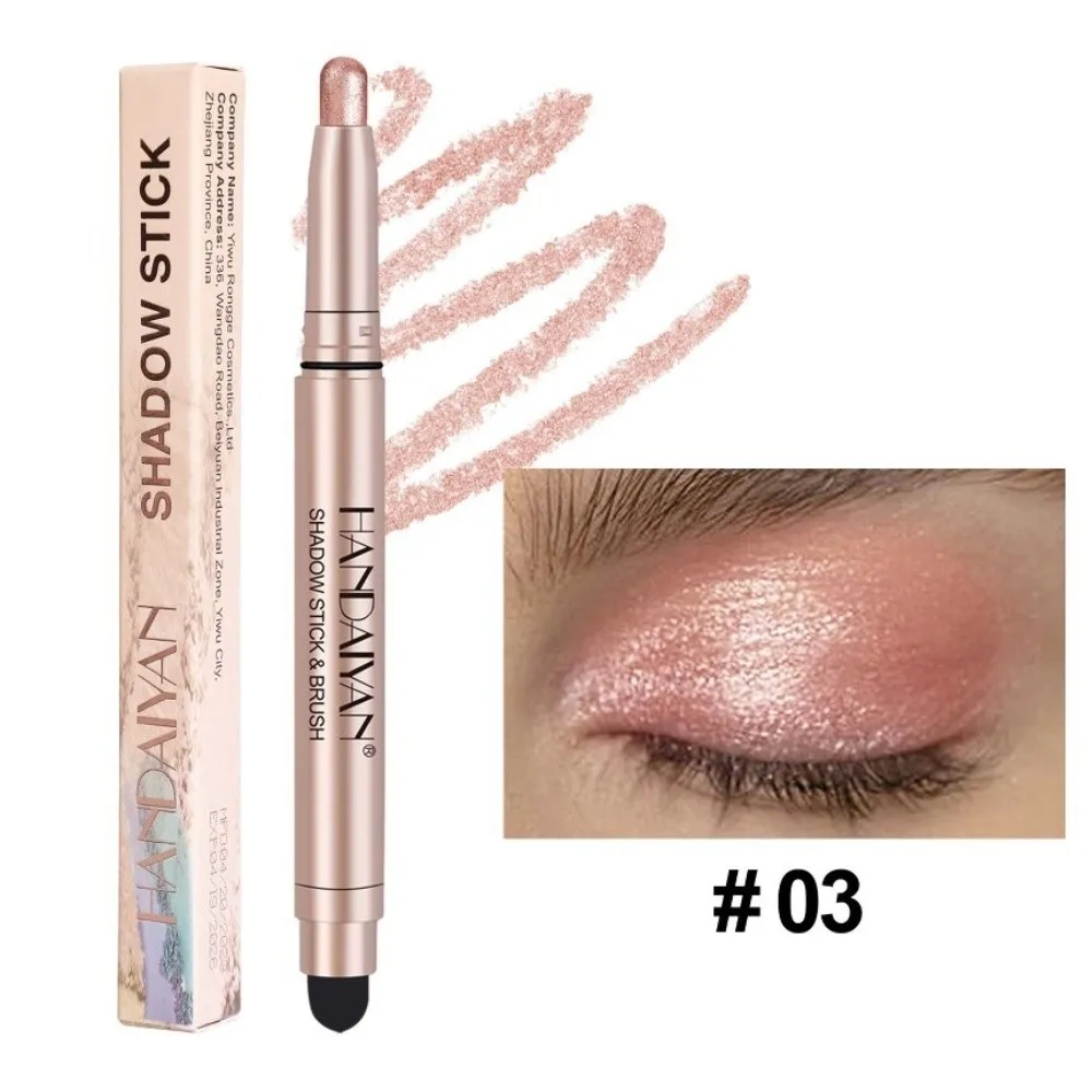 Matte Double-head Eyeshadow Stick Metallic High Gloss Pearl Pigment Eyeshadow Colorful Multi-Color Long Lasting Cream Shadow