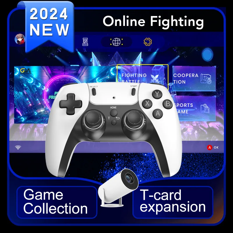

HY00 Retro video game consoles Portable Intelligent 4K 1080P Projector Remote Control Mini Android Home For N64 Game Box