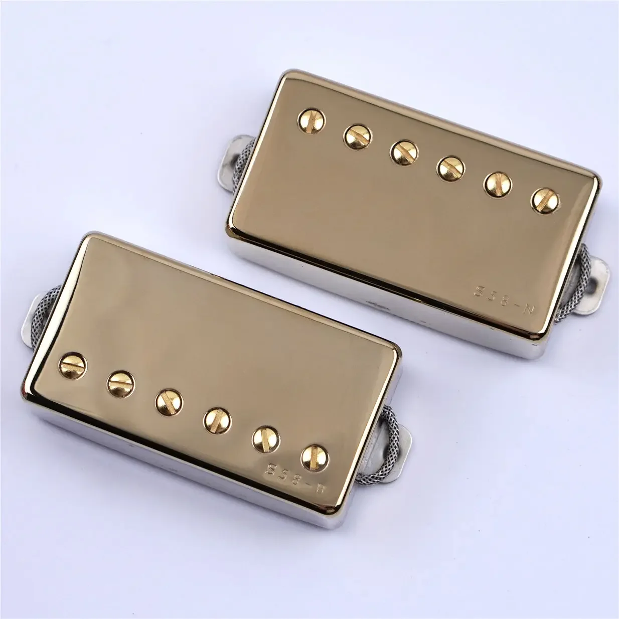 1 Set Original IBZ Super58 S58 Pickups Humbucker Alnico Pickups BRAIDED Wire Gold For IBZ Guitars  Made in Korean OLD STOCK