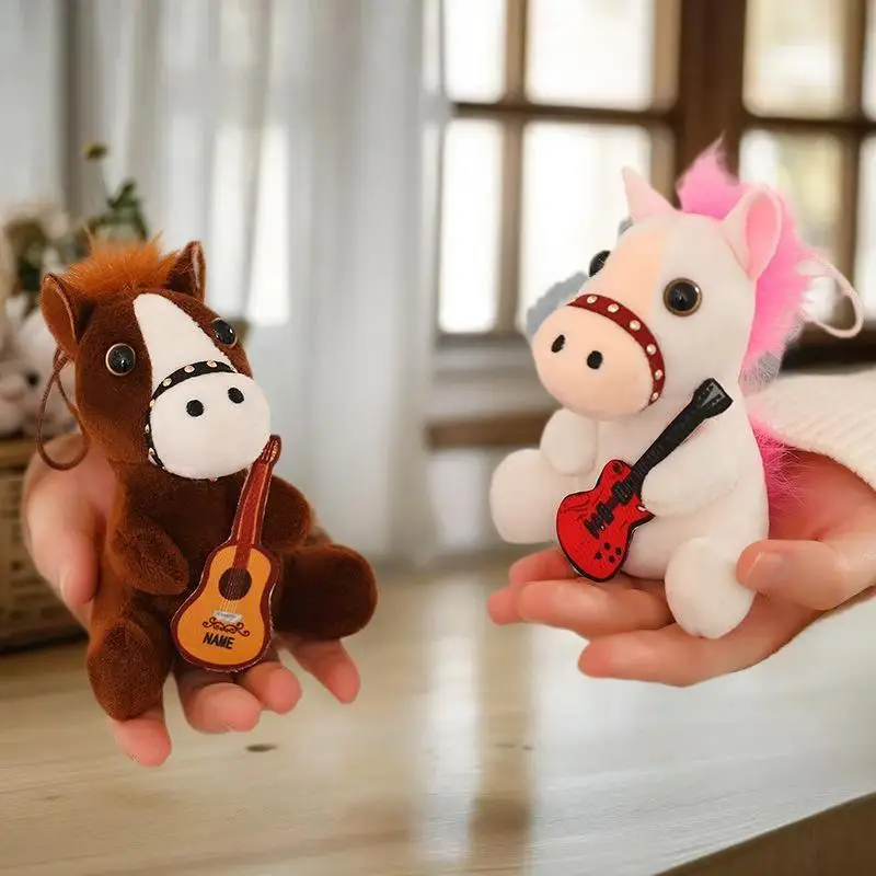 لطيف رقيق 12 سنتيمتر سحب حبل ذيل الحصان ألعاب من نسيج مخملي المفاتيح الكرتون لينة محشوة دمية قلادة مفتاح السيارة حقيبة الظهر اكسسوارات #3