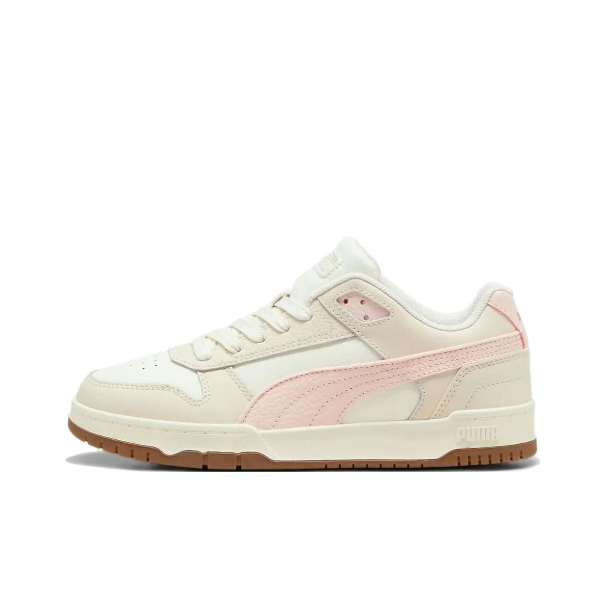 PUMA Rebound V6 Low top Skateboard Shoes Unisex White Pink 386373-38