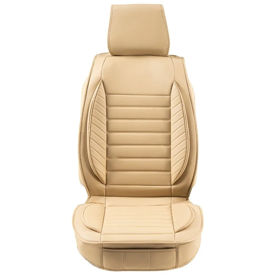 

Seat Covers Universal Car Seat Covers Front Seats 2pcs Faux Leather Seat Cover Semienclosed Design Detachable rest and Airbag