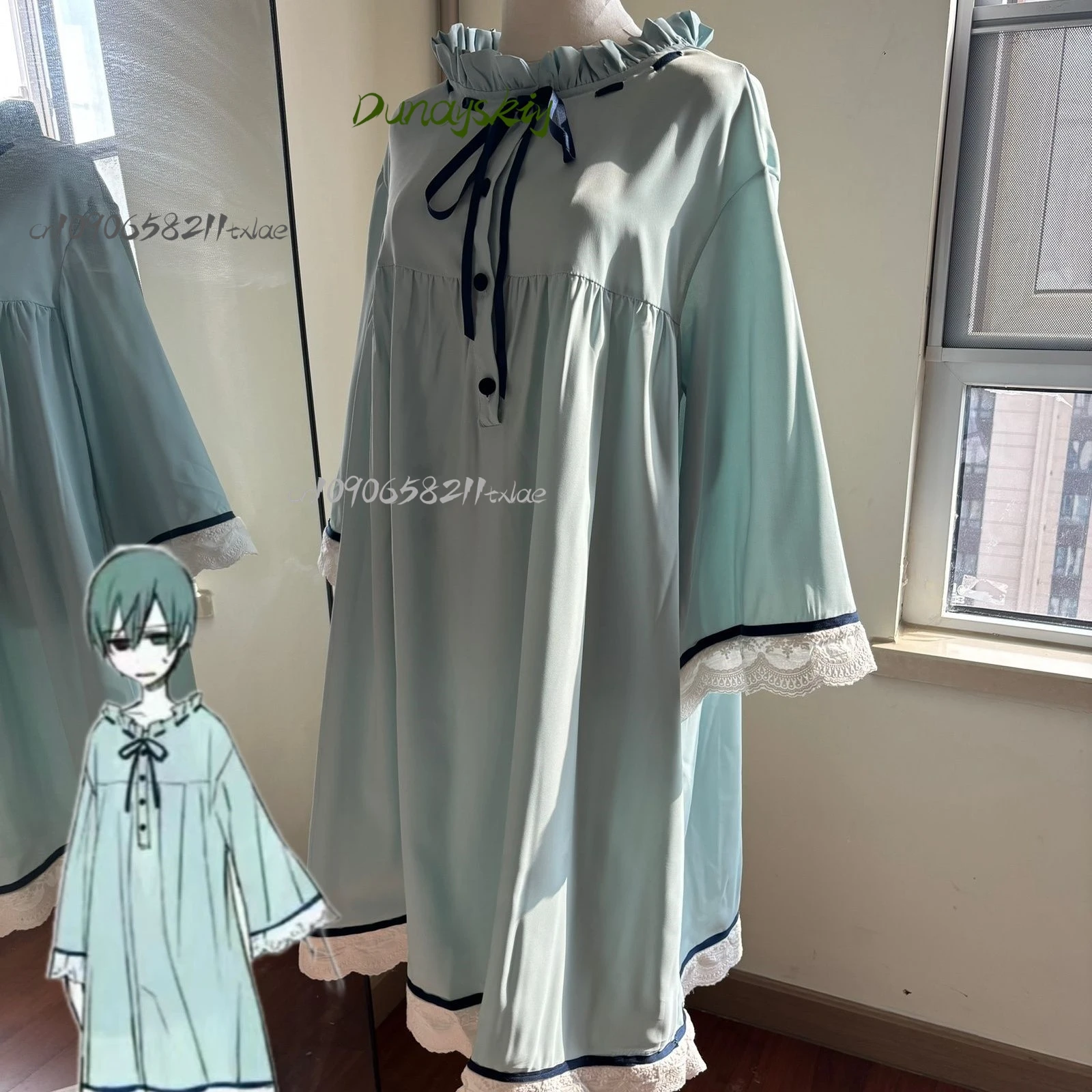 أسود بتلر Ciel Phantomhive تأثيري حلي منامة انمي ياباني كرنفال حفلة الشيطان موحدة نايتي الباروكات الغمامة