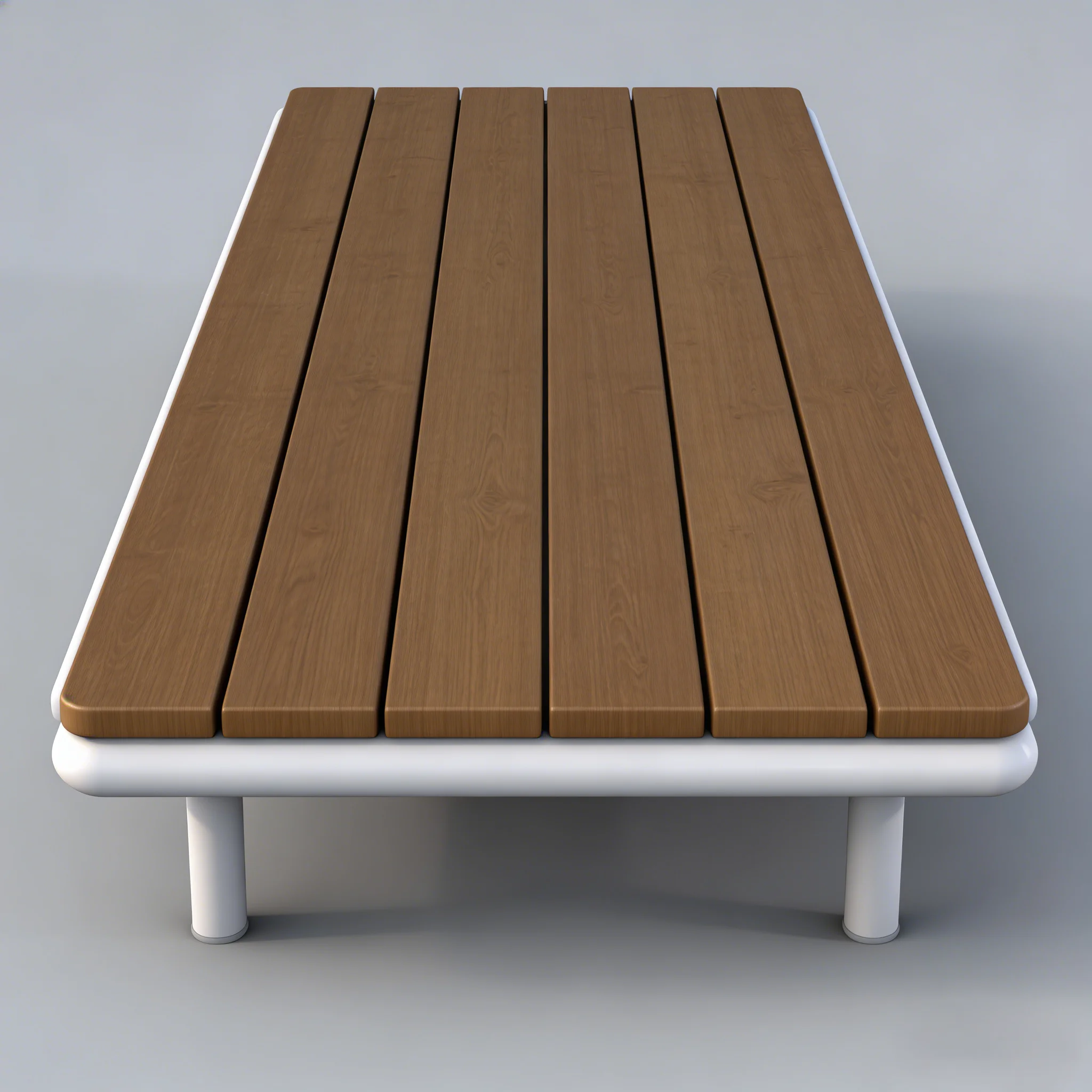 

Modern Durable Outdoor Aluminum Coffee Table Teak Top-UV-Resistant Waterproof Patio Furniture for Villa/Courtyard Hotel Garden