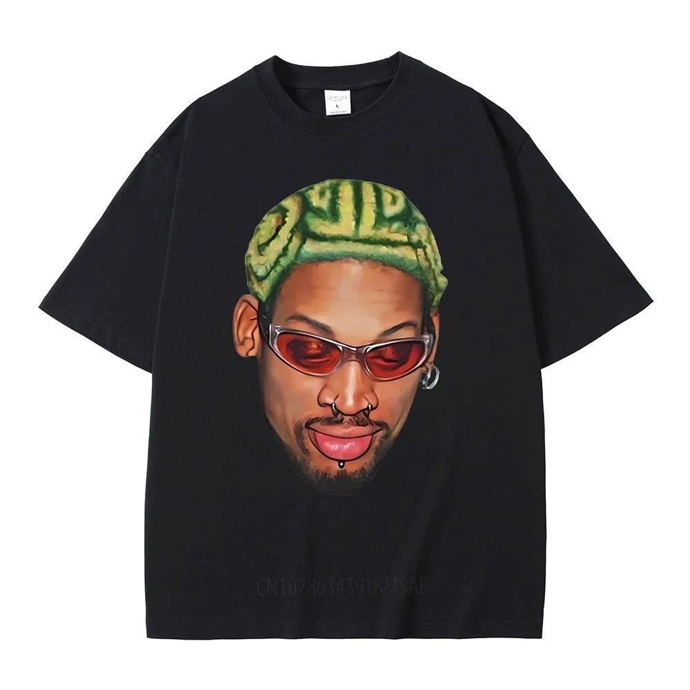 The Worm Dennis Rodman Head Graphic Tshirt Male Vintage Oversized Basketball Boys T shirt Men's Hip Hop Fashion Street T-shirts