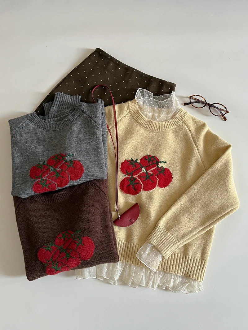 

Круглый вязаный свитер Ne Loose Fit Long Sve, антивозрастной ат, женский модный осенне-зимний новый универсальный топ